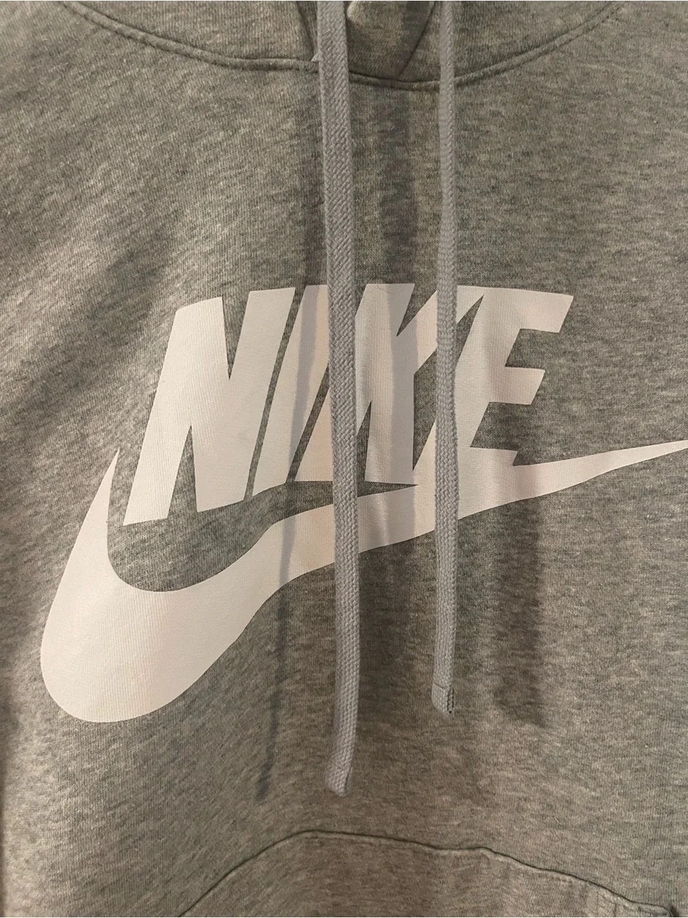 Nike Grey Pullover Hoodie with White Logo